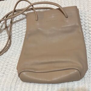 Nine West Beige Leather Shoulder Bag